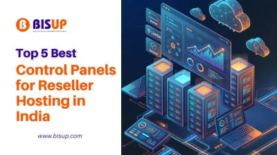 High-performance data center representing the best control panels for reseller hosting in India.