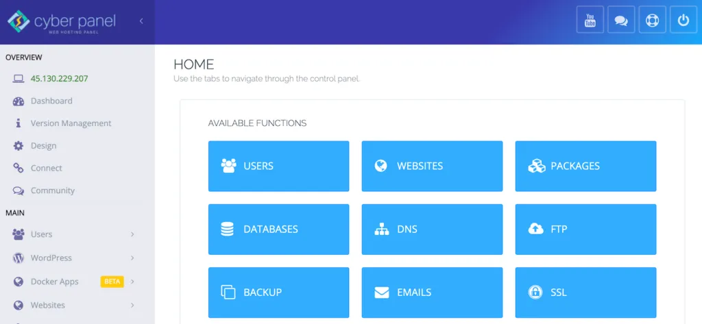 cyber panel dashboard
