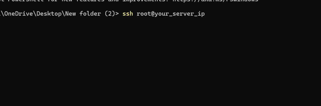 ssh root@your_server_ip