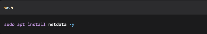 sudo apt install netdata -y