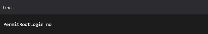 PermitRootLogin no