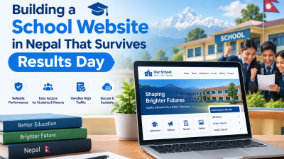Building a reliable school website in Nepal that handles high traffic on results day