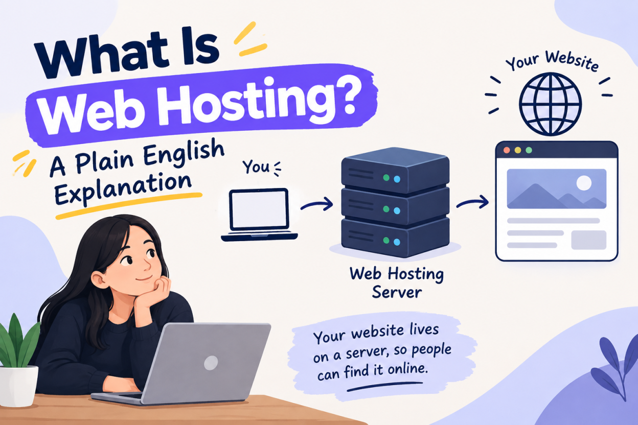 WordPress hosting requirements showing PHP, MySQL database, storage, SSL, server resources, and features WordPress websites do not necessarily need